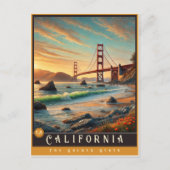 California | Hyper-Realistisches Staat Postkarte (Vorderseite)