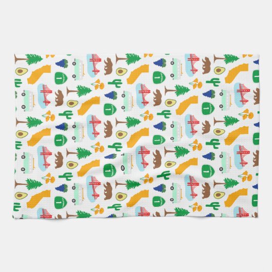 California Icons Geschirrtuch (Horizontal)