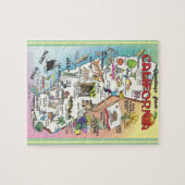 California Illustriert Postcard Map Jigsaw Puzzle (Horizontal)