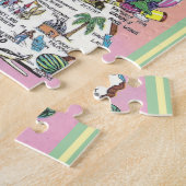 California Illustriert Postcard Map Jigsaw Puzzle (Seite)