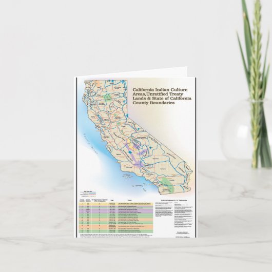 California Indian Culture Areas - Notecard Karte (Vorderseite)