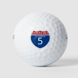California Interstate 5 - Zeichen Golfball