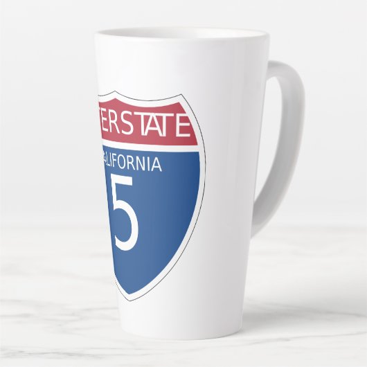 California Interstate Freeway Sign Milchtasse (Rechte Ecke)