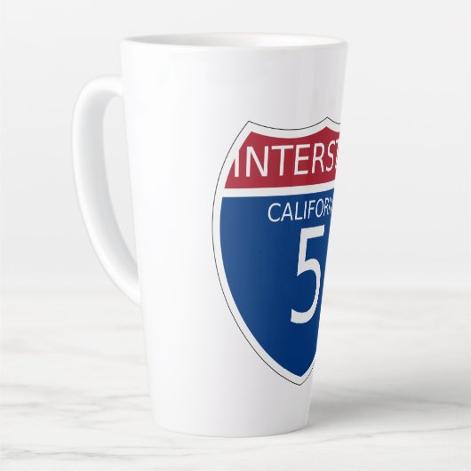 California Interstate Freeway Sign Milchtasse (Linke Ecke)