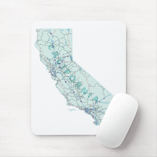 California Interstate Map Mousepad (Mit Mouse)