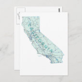 California Interstate Map Postcard Postkarte (Vorne/Hinten)