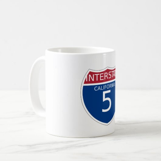California Interstate Sign Kaffeetasse (Vorderseite Links)