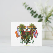 California Irish Pride Postkarte (Stehend Vorderseite)