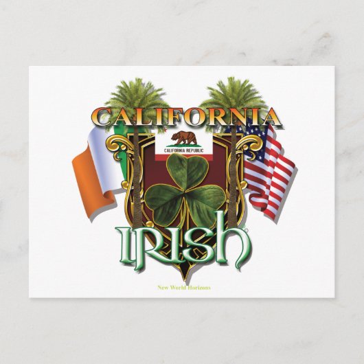 California Irish Pride Postkarte (Vorderseite)