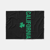 California Irish Shamrock St Patrick's Day Fleecedecke (Vorderseite (Horizontal))