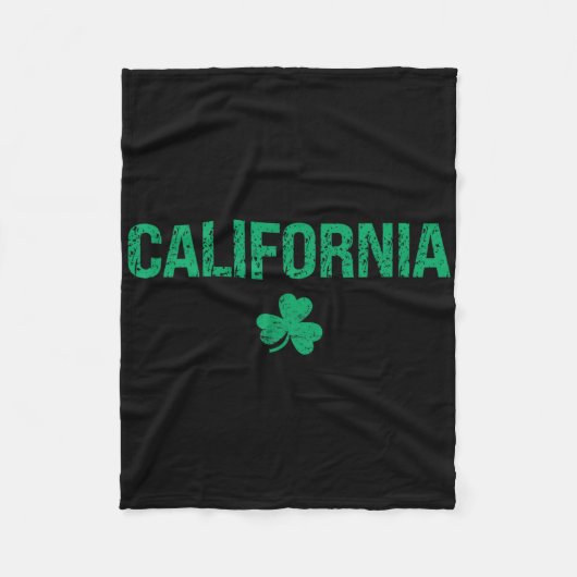California Irish Shamrock St Patrick's Day Fleecedecke (Vorderseite)