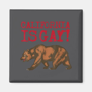 California ist schwul lustiger Bär Zitat LGBT Männ Magnet