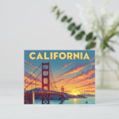 California Keepsake | The Golden Gate Bridge Postkarte (Stehend Vorderseite)