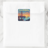 California Keepsake | The Golden Gate Bridge Quadratischer Aufkleber (Tasche)