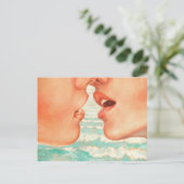 California Kiss Postkarte (Stehend Vorderseite)