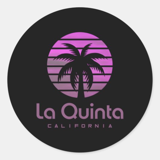 California La Quinta Runder Aufkleber (Vorderseite)