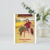 California Laguna Beach Vintage Postkarte (Stehend Vorderseite)