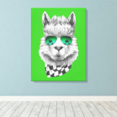 California Lama Leinwanddruck (Insitu (Holzboden))