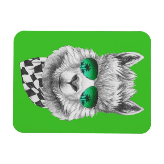 California Lama Magnet (Horizontal)