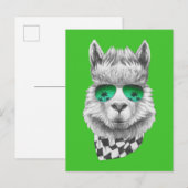 California Lama Postkarte (Vorne/Hinten)