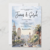 California Landscape Wedding Destination Einladung (Vorderseite)