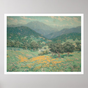 California landscape with Poppies (1213) Poster