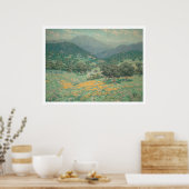 California landscape with Poppies (1213) Poster (Küche)