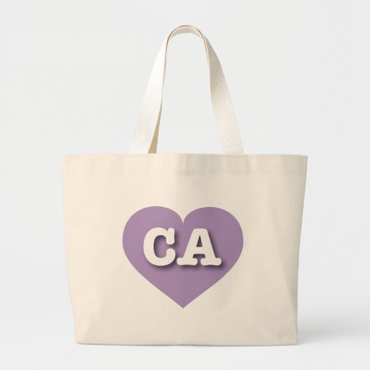 California Lavender Heart - I Liebe CA Jumbo Stoffbeutel (Vorne)