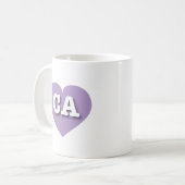 California Lavender Heart - I Liebe CA Kaffeetasse (Vorderseite Links)