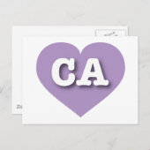 California Lavender Heart - I Liebe CA Postkarte (Vorne/Hinten)