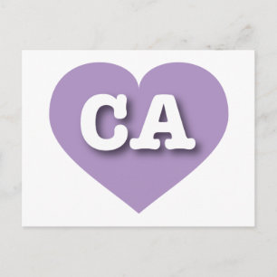 California Lavender Heart - I Liebe CA Postkarte