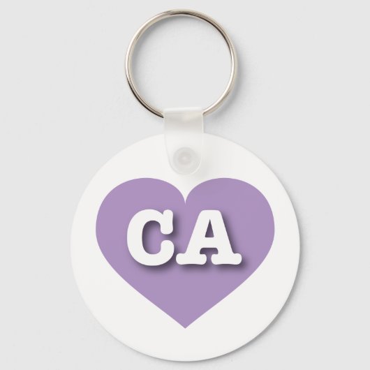 California Lavender Heart - I Liebe CA Schlüsselanhänger (Vorderseite)