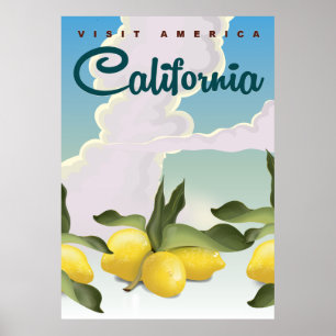 California Lemons Vintage Reisedruck. Poster
