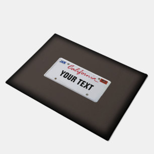 California License Plate (anpassbar) Fußmatte