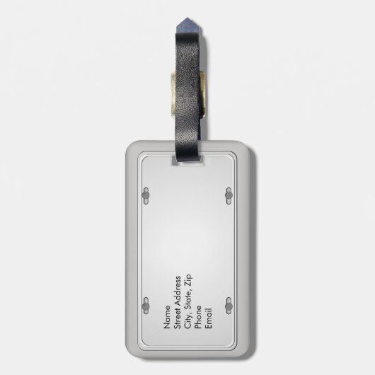 California License Plate mit Ihrem Namen Gepäckanhänger (Rückseite vertikal)