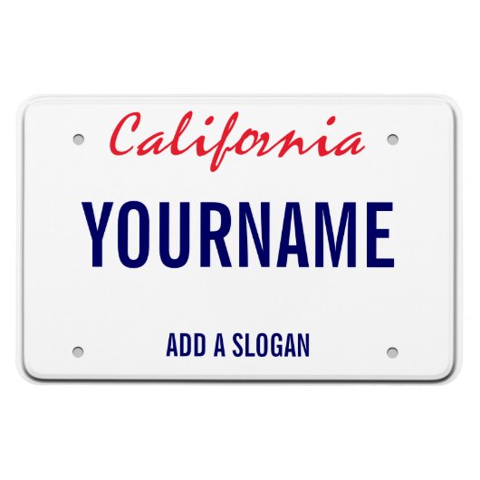 California License Plate (personalisiert) Magnet (Horizontal)