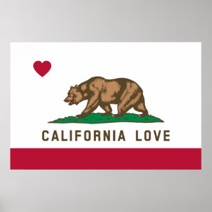 California Liebe Flag Poster