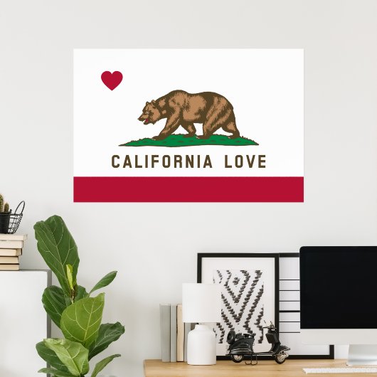 California Liebe Flag Poster (Heimbüro)