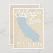California Liebe Save the Date Postkarte (Vorne/Hinten)