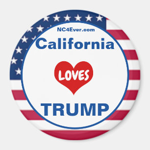 California LIEBEN TRUMP Patriotic Kühlschrank Magnet