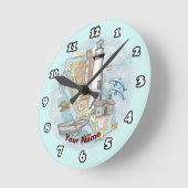 California Lighthouse Clock Runde Wanduhr (Winkel)