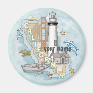 California Lighthouse Magnet