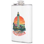 California Lighthouse Sunset View Flachmann (Links)