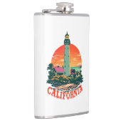 California Lighthouse Sunset View Flachmann (Rechts)