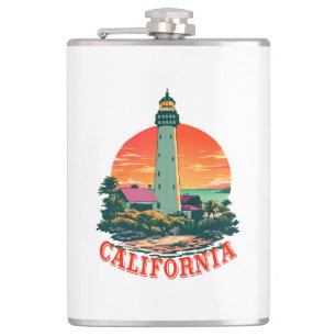 California Lighthouse Sunset View Flachmann