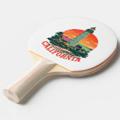 California Lighthouse Sunset View Tischtennis Schläger (Vorderseite)