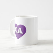 California Lila Heart - I Liebe CA Kaffeetasse (Vorderseite Links)