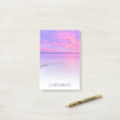 California Lila Pink Beach Sunset Foto Custom Post-it Klebezettel (Auf Schreibtisch)