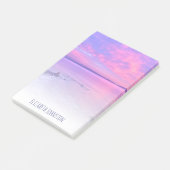California Lila Pink Beach Sunset Foto Custom Post-it Klebezettel (angewinkelt)
