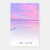 California Lila Pink Beach Sunset Foto Custom Post-it Klebezettel (Vorderseite)